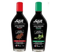 Antésitis Anís + Antesita Menta, concentrado de regaliz y extracto natural de anís, concentrado de regaliz y extractos naturales de menta - Lote de 2 frascos de 13 cl diluir sin azúcar