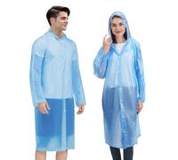 Antfly 2 piezas poncho de lluvia chubasquero,mackintosh transparente,mackintosh para hombre mujer impermeable,chubasquero reutilizable EVA para camping,senderismo,ciclismo y viajes(Azul)