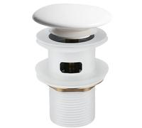 Antfly Set de desagüe pop-up para lavabos cerámicos con rebosadero, set de desagüe con válvula pop-up, set de desagüe universal para lavabos y lavamanos (Blanco)