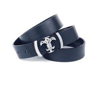 Anthoni Crown Ledergürtel Cinturón, Azul Oscuro, 100 para Mujer