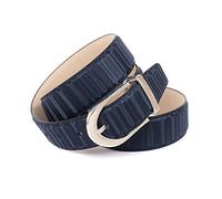 Anthoni Crown Ledergürtel Cinturón, Azul Oscuro, 80 para Mujer