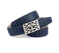 Anthoni Crown Ledergürtel Cinturón, Dunkelblau, 110 cm para Mujer