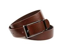 Anthoni Crown Ledergürtel Cinturón, Dunkelbraun, 95 para Hombre