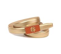 Anthoni Crown Ledergürtel Cinturón, Gold, 75 para Mujer