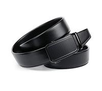 Anthoni Crown Ledergürtel Cinturón, Negro, 115 cm para Hombre