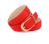 Anthoni Crown Ledergürtel Cinturón, Rojo, 95 cm para Mujer