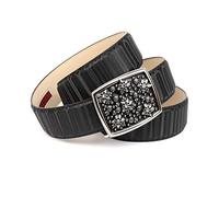 Anthoni Crown Ledergürtel Cinturón, Schwarz, 85 para Mujer