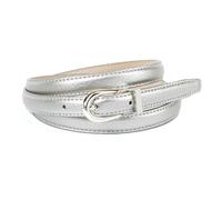 Anthoni Crown Ledergürtel in Silber 15mm Breit Sil13sts Cinturón, Plata, 105 cm Mujeres