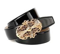 Anthoni Crown Ledergürtel Modell Gl4w00l Cinturón, Negro, 100 Mujeres