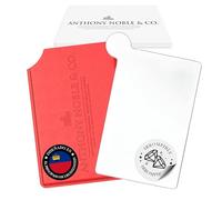 Anthony Noble & Co. Espejo de Bolsillo del tamaño de una Tarjeta bancaria con asa, pequeño Espejo con asa, Espejo de Mano con asa, Espejo de Bolsillo con Bolsa de protección, Espejo de Bolsa