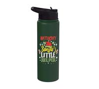 Anthony Santa's Little Helper Christmas Anthony Nombre Stainless Steel Insulated Water Bottle