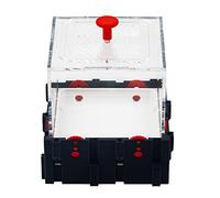 Anthouse.es - Caja de Forrajeo para Hormigueros Modulares 3D - QBIK Quadra - Terrario Colonias de Hormigas Jóvenes - Sistema Ergonómico y Fácil de Ampliar -12,78x12,78x12,70 cm