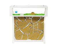 Anthouse.es - Kit Hormiguero en Forma de T 3D - Sándwich y Caja de Forrajeo Con Tapa Retirable - Hormigas Vivas Incluidas - 25x20x1,5 cm - Color Blanco