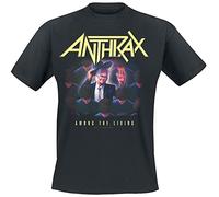 Anthrax Among The Living Hombre Camiseta Negro 100% algodón Regular