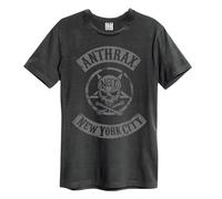 Anthrax New York City Camiseta Vintage Amplificada Carbón Talla XL