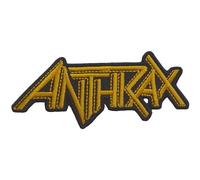 Anthrax - Parches Termoadhesivos Diseño Logotipo (Talla Única) (Amarillo)