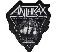 Anthrax - Parches Termoadhesivos Soldier Of Metal FTD (Talla Única) (Negro, Blanco)