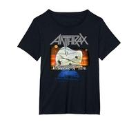 Anthrax Persistence of Time 30th Anniversary Camiseta, Mujer Tallas Grandes, Negro, 3XL Grande