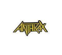 Anthrax Yellow Metal Band parche patch bordado con logotipo para planchar de hierro en apliques