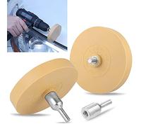 ANTHYTA 2PCS Borrador de Aluminio con Adaptador de Grabado de Goma Discortrigador Foils Pegatinas de Goma Taladro de Aluminio para la Máquina de Perforación Adaptador