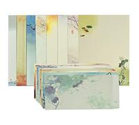 ANTHYTA 32 Hojas de Papelería de Escritura, 16 Sobres Vintage, Papel de Cartas Con 8 Patrones de Estilo Chino Para Escribir y Dibujar