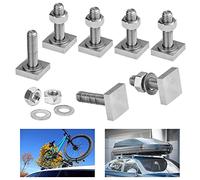 ANTHYTA 8 PCS Bloques Deslizantes Adaptadores T-Ranos Bloques Deslizantes M8*35 mm Bloques Corredizos de Acero Inoxidable Costilla de Techo con Tuercas y Lavador Techo Caja