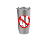 Anti AI Anti Machine Learning Di No a AI Stop AI Diseños de IA Vaso térmico de acero inoxidable de doble pared
