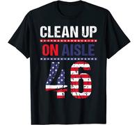 Anti-Biden Clean Up On Aisle 46 Impeach Biden T-Tshirts Camisetas y Tops Black(X-Large)