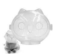 Anti Bite Cat Muzzle, Astronaut Head Cover, 5.83 Inches Lightweight TPE Pet Safety Shield, Spherical Grooming Protector for Kitten Nail Trimming, Clear, Transparent