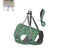 Anti-Break Away Chest Strap Cat Clothes, Niowatchted Cats Dogs Vest Harness and Leash, Anti-Break Away Chest Strap, Soft Adjustable Vest Harnesses for Girl&Boy Cat Walking (Green,XL)
