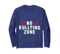 Anti Bullying Bondad No Bully Di no al Bullying Manga Larga, Unisex para Adultos, Azul Marino, XXL