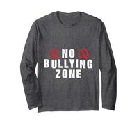 Anti Bullying Bondad No Bully Di no al Bullying Manga Larga, Unisex para Adultos, Jaspeado Oscuro, XXL