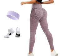 Anti Cellulite 3D Compression Leggings for Women, High Waist Butt Lifting Slimming Gym Workout Legging (Powder Pink,XL)