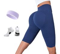 Anti Cellulite 3D Compression Leggings for Women, High Waist Butt Lifting Slimming Gym Workout Legging (Navy blue1,3XL)