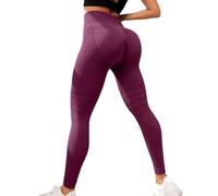 Anti Cellulite Compression 3D Leggings for Women, Butt Lifting Tummy Control, High Waisted Resistance Band. Seamless Ladies Leggings,Running Gym Yoga Clothes Pants (Burgundy,5XL)