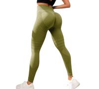 Anti Cellulite Compression 3D Leggings for Women, Butt Lifting Tummy Control, High Waisted Resistance Band. Seamless Ladies Leggings,Running Gym Yoga Clothes Pants (Olive Green,5XL)