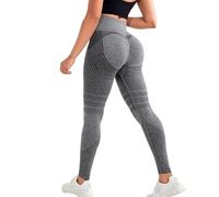 Anti Cellulite Compression 3D Leggings for Women, Butt Lifting Tummy Control, High Waisted Resistance Band. Seamless Ladies Leggings,Running Gym Yoga Clothes Pants (Silver,l)