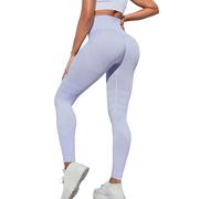 Anti Cellulite Compression 3D Leggings for Women, Butt Lifting Tummy Control, High Waisted Resistance Band. Seamless Ladies Leggings,Running Gym Yoga Clothes Pants (Lavender,s)