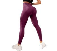 Anti Cellulite Leggings for Women, Suitable for Both Sports and Leisure, Perfectly Wrapping The Curves (Dark Red,XXL)