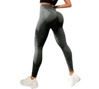 Anti Cellulite Leggings for Women - Tummy Control Seamless 3D Leggings Cellulite, Butt Lifting Pants for Gym Workout (Army Green,S)