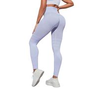 Anti Cellulite Leggings for Women - Tummy Control Seamless 3D Leggings Cellulite, Butt Lifting Pants for Gym Workout (Light Purple,S)