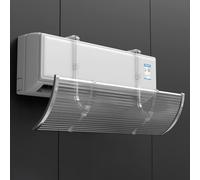 Anti Cold Air Direct Blowing Air Vent Deflector, Vent Deflectors and Transparent Wind Deflector Are Mounted on The Side, Air Conditioner Deflector(110x18cm/44x8in)