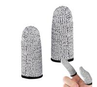 Anti Cut Finger Cots - Protective Transpirable Guards, Thumb Cover Gloves | 2X Fingertip Safety for Gardening, Cooking, Sculpting Work, Durable Resistant Sleeves Extending Glove Life and Enhancing