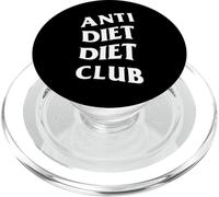 Anti Diet Diet Club White Logo (Front + Back Design) PopSockets PopGrip para MagSafe