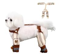 Anti Dirt Pants for Dogs, Waterproof Dog Shoes Leggings, with Suspender,Outdoor Dust-Proof Pants, Adjustable Anti-Slip Boots for Walking for Small Medium Large Dogs (Color2,L)