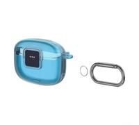 Anti-Drop para TPU Cubierta para JBL Tune para buds 2 con Mosquetón (Azul) | Defensa robusta contra arañazos, resistente al polvo, elegante acabado negro, recortes precisos para cargar