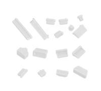 Anti Dust Plug - Laptop Port Cover | 16-Pack Soft Silicone Computer Port Anti Dust Cap, Universal Stoppers For USB Audio Type C, Protects PC Interface from Lint and Debris Black