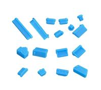 Anti Dust Plug - Laptop Port Cover | 16-Pack Soft Silicone Computer Port Anti Dust Cap, Universal Stoppers For USB Audio Type C, Protects PC Interface from Lint and Debris Black