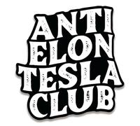 Anti Elon Tesla Club Bumper Sticker, Funny Anti Elon Tesla Vinilo Decal Bumper Stickers for Cars, Black and White Gifts for Men Women Tesla Owners Lamento Elon Musk