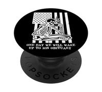 Anti Fascism Resist One Day We Will Wake Up to His Obituary PopSockets PopGrip Adhesivo